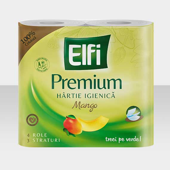 ELFI PREMIUM – Hârtie igienică mango 4 role