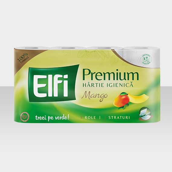 ELFI PREMIUM – Hârtie igienică mango 8 role